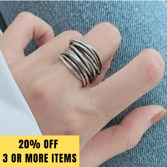 NWOT (2) Two Silver Stack Rings - Picture 2 of 8